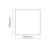 Tapa 175 x 175mm color gris aluminio cepillado para extractor 08413 ø10cm edm