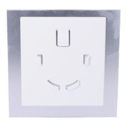 Tapa 175x175 mm cristal blanco mate para extractor 08413 ø10cm edm