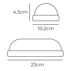 Aplique led oval con sensor crepuscular y de movimiento 18 w 1820 lm 6.400 k 23 x 10,2 x 4,5 cm