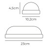 Aplique led oval con sensor crepuscular y de movimiento 18 w 1820 lm 6.400 k 23 x 10,2 x 4,5 cm