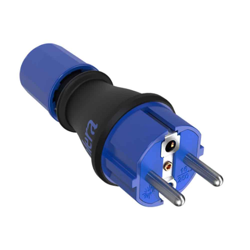 Clavija 2p+t, 16a,250v espigas de ø4,8mm. material caucho negro termoplástico 706tk solera Clavija 2p+t, 16a,250v espigas de ø4,8mm. material caucho negro termoplástico 706tk solera