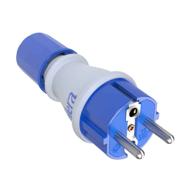 Clavija 2p+t, 16a,250v espigas de ø4,8mm. material elastómero termoplástico blanco 706tkb solera Clavija 2p+t, 16a,250v espigas de ø4,8mm. material elastómero termoplástico blanco 706tkb solera