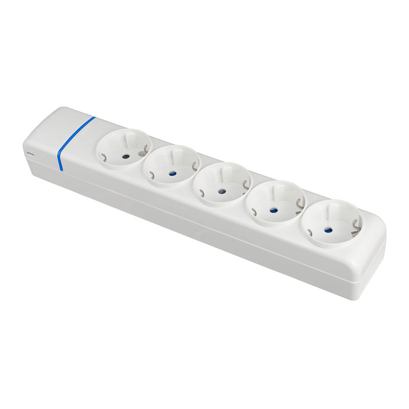 Base múltiple de 5 tomas 2p+t, 16 a 250 v Base múltiple de 5 tomas 2p+t, 16 a 250 v