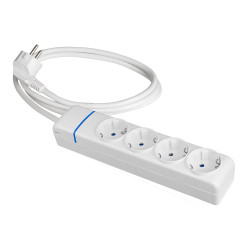 Prolongador con 4 tomas 2p+t, 16 a 250 v de cable h05vv-f 3g 1,5 m