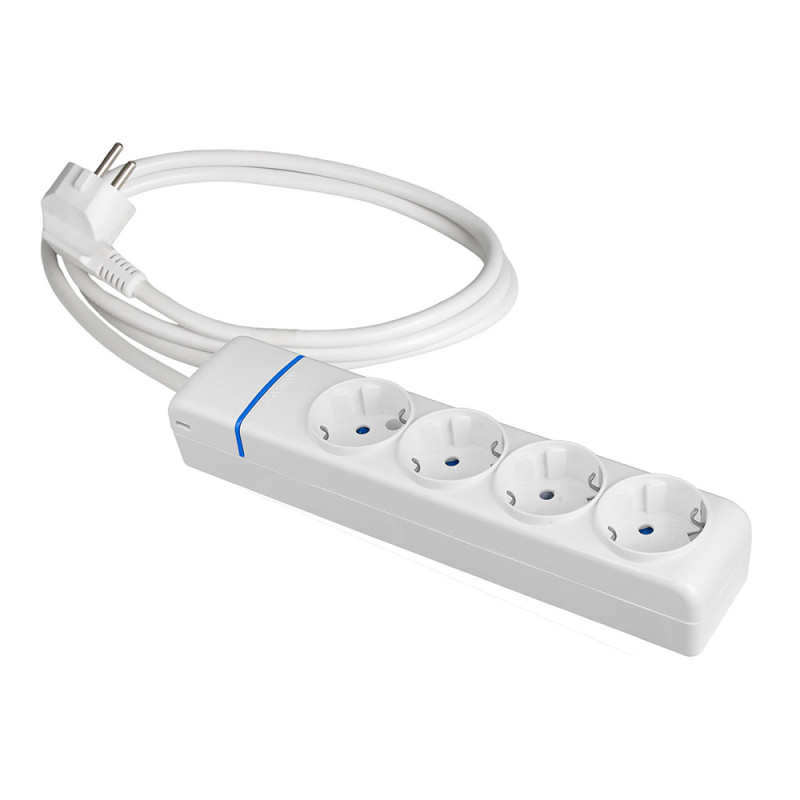 Prolongador con 4 tomas 2p+t, 16 a 250 v de cable h05vv-f 3g 1,5 m Prolongador con 4 tomas 2p+t, 16 a 250 v de cable h05vv-f 3g 1,5 m