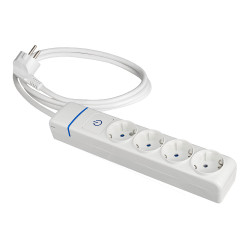Prolongador con 4 tomas 2p+t, 16a 250v con interruptor luminoso, cable 1, 5 m