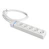 Prolongador con 5 tomas 2p+t, 16 a 250 v de cable h05vv-f 3g 1,5 m
