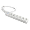 Prolongador con 6 tomas 2p+t, 16 a 250 v de cable h05vv-f 3g 1,5 m