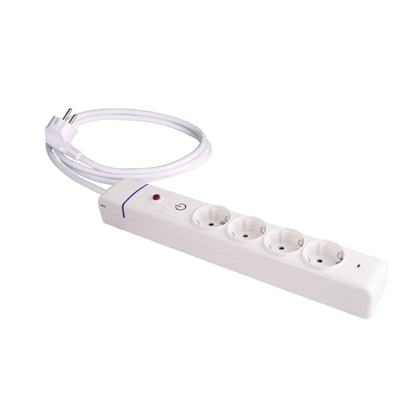 Prolongador con 4 tomas 2p+t, 16 a 250 v máx.3680 w 850°c gwt Prolongador con 4 tomas 2p+t, 16 a 250 v máx.3680 w 850°c gwt