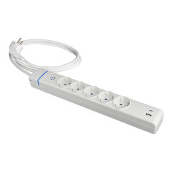 Prolongador con 5 tomas 2p+t, 16 a 250 v. máx.3680 w 850°c gwt