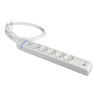Prolongador con 5 tomas 2p+t, 16 a 250 v. máx.3680 w 850°c gwt