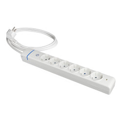 Prolongador con 6 tomas 2p+t, 16 a 250 v. máx.3680 w 850°c gwt