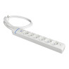 Prolongador con 6 tomas 2p+t, 16 a 250 v. máx.3680 w 850°c gwt