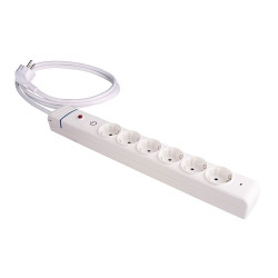 Prolongador con 6 tomas 2p+t, 16 a 250 v. máx.3680 w 850°c gwt