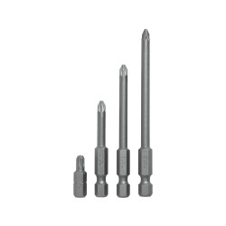 Juego 10 puntas pozidriv pz 2x25mm 1/4" acero bpz225 mota