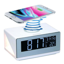 Reloj despertador con cargador inalámbrico 5 w