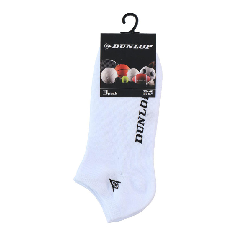 Pack 3 pares de calcetines tobilleros blancos dunlop tallas surtidas Pack 3 pares de calcetines tobilleros blancos dunlop tallas surtidas