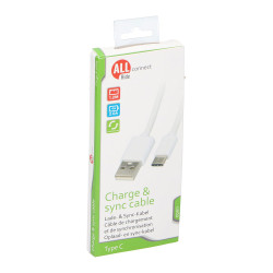 Cable usb-a a usb-c 1,2 m blanco