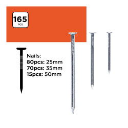 Surtido de clavos 165 piezas black+decker