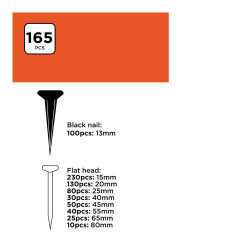 Surtido de clavos, 975 piezas st black+decker
