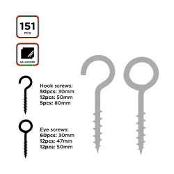 Surtido de hembrillas, 151 piezas st black+decker