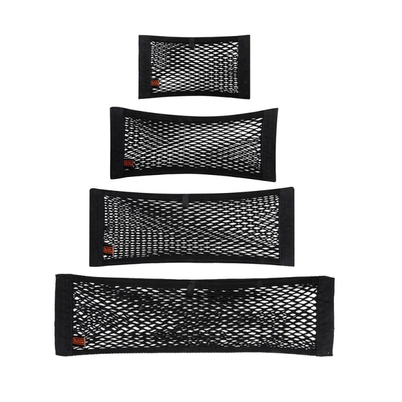 Red de almacenamiento para automóvil 4 piezas black+decker Red de almacenamiento para automóvil 4 piezas black+decker