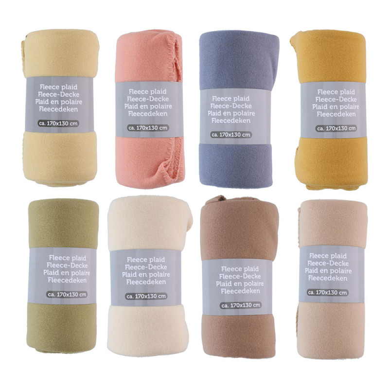 Manta polar fleece 170 x 130 x 0,2 cm colores surtidos Manta polar fleece 170 x 130 x 0,2 cm colores surtidos