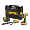 Taladro percutor sin escobillas xr 18v xrp 13mm 95nm con 2 baterías li-ion 5ah y maletín tstak dcd996p2-qw dewalt