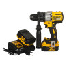 Taladro percutor sin escobillas xr 18v xrp 13mm 95nm con 2 baterías li-ion 5ah y maletín tstak dcd996p2-qw dewalt