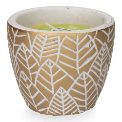 Vela citronela de terracota "hojas" colores surtidos