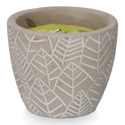 Vela citronela de terracota "hojas" colores surtidos