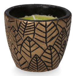 Vela citronela de terracota "hojas" colores surtidos
