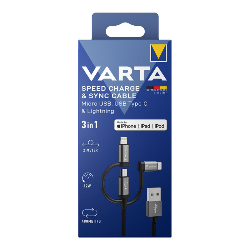 Cable 3 en 1 usb a - lighting - micro usb - tipo c Cable 3 en 1 usb a - lighting - micro usb - tipo c