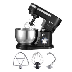 Batidora amasadora 1000w con bol de acero inoxidable 4 l, 32 x 14 x 29 cm