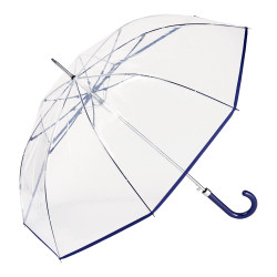 Paraguas largo ø93 cm transparente automático, colores surtidos