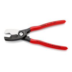 Tijeras cortacables con filo de corte doble recubiertos de plástico bruñido 200 mm ø 20 mm / 70 mm² 9511200 knipex