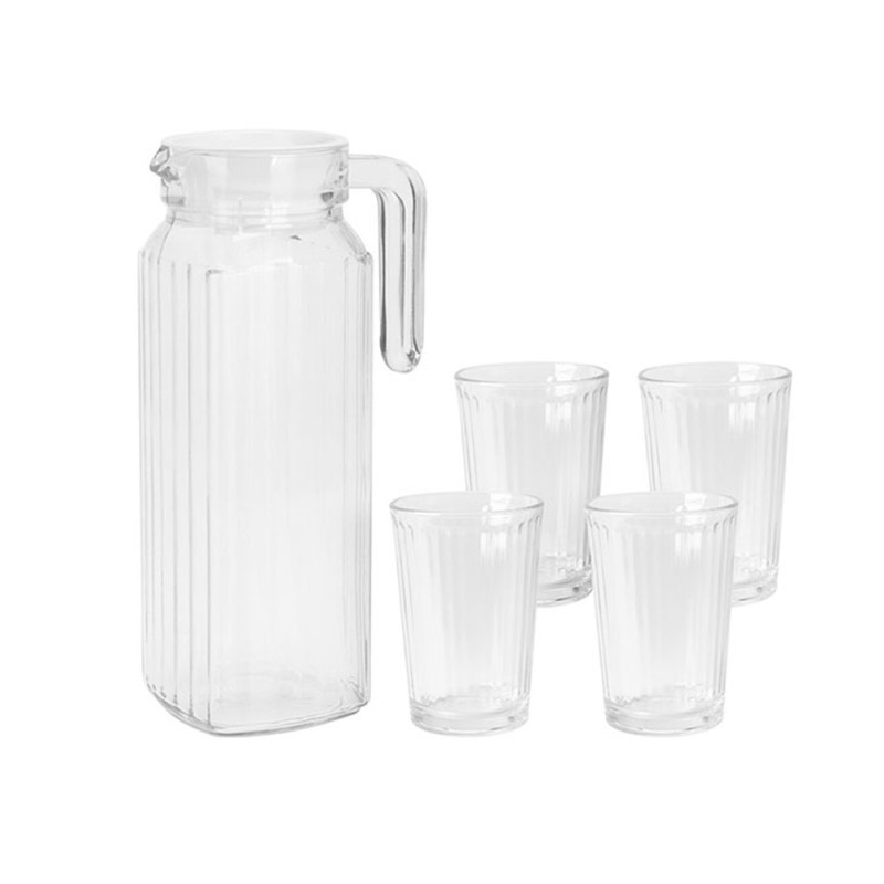 Set jarra + 4 vasos vidrio, ye9000500, excellent houseware Set jarra + 4 vasos vidrio, ye9000500, excellent houseware
