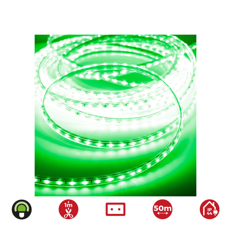 Tira de led 60 leds/m 4,2w/m 220-240v ip44 50 m verde Tira de led 60 leds/m 4,2w/m 220-240v ip44 50 m verde
