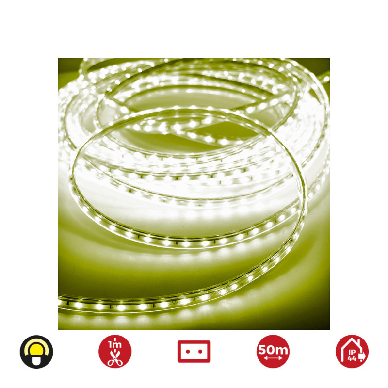 Tira de led 60 leds/m 4,2w/m 220-240v ip44 50 m amarillo Tira de led 60 leds/m 4,2w/m 220-240v ip44 50 m amarillo
