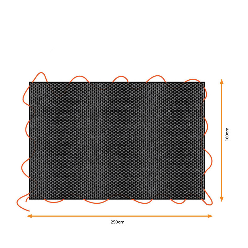 Lona negra para remolque, medidas: 1,6x2,5m. black+decker Lona negra para remolque, medidas: 1,6x2,5m. black+decker