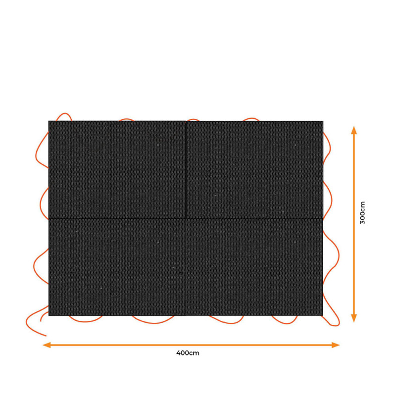 Lona negra para remolque, medidas: 3x4m. black+decker Lona negra para remolque, medidas: 3x4m. black+decker