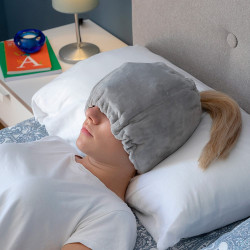 Gorro de gel para migrañas y relajación hawfron, color gris. innovagoods