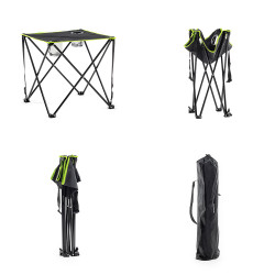 Mesa de camping textil plegable con funda cafolby. innovagoods