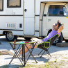 Mesa de camping textil plegable con funda cafolby. innovagoods