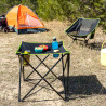 Mesa de camping textil plegable con funda cafolby. innovagoods