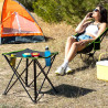 Mesa de camping textil plegable con funda cafolby. innovagoods