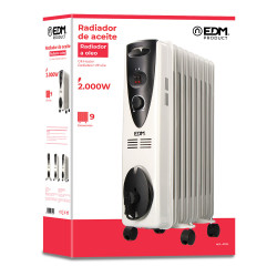 Radiador de aceite - 2000w - (9 elementos) - edm