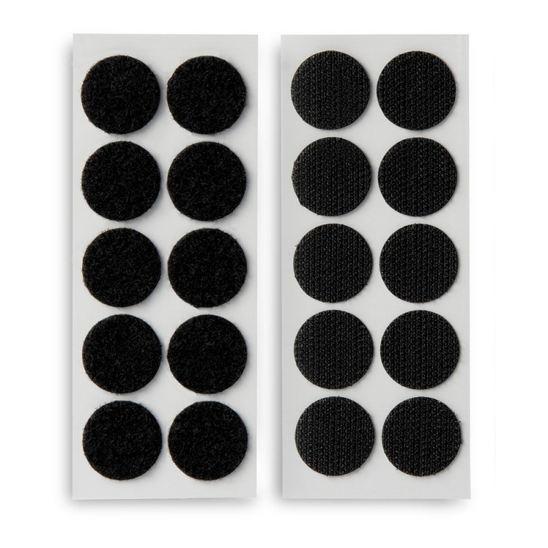 Discos adhesivos de cierre de gancho y bucle ø20 mm. negro Discos adhesivos de cierre de gancho y bucle ø20 mm. negro