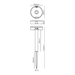 Aplique solar - estaca 4w 500 lm edm