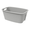 Cesto para la ropa rattan color crema 35l, 59,5 x 39,5 x 25 cm